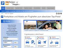 Tablet Screenshot of parken-und-fliegen.de